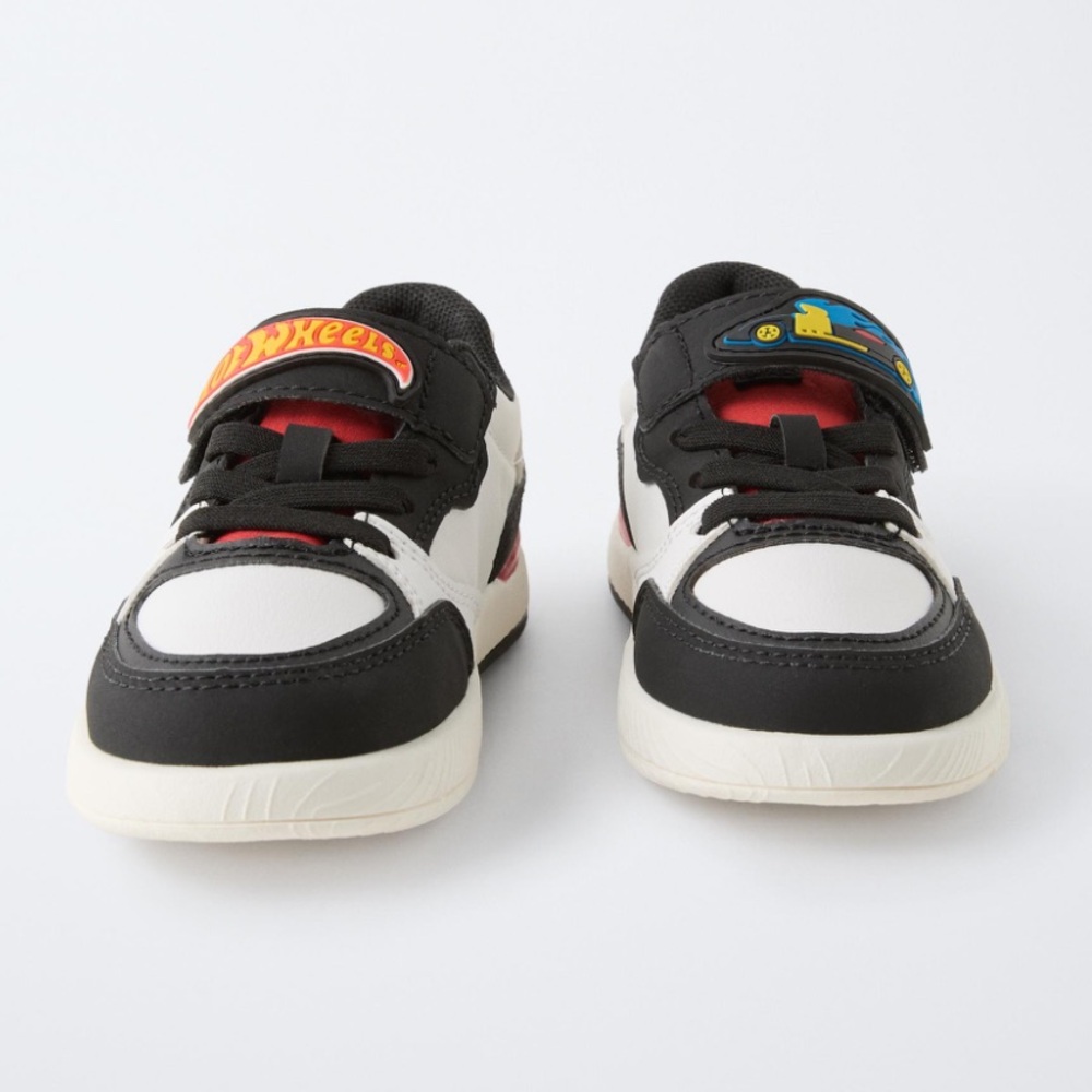 Zara Kids Hot Wheels Black White Red Sneakers